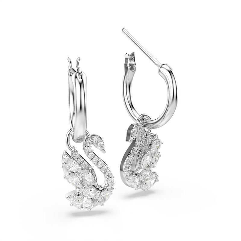 Swarovski Swan Drop Earrings image number 2